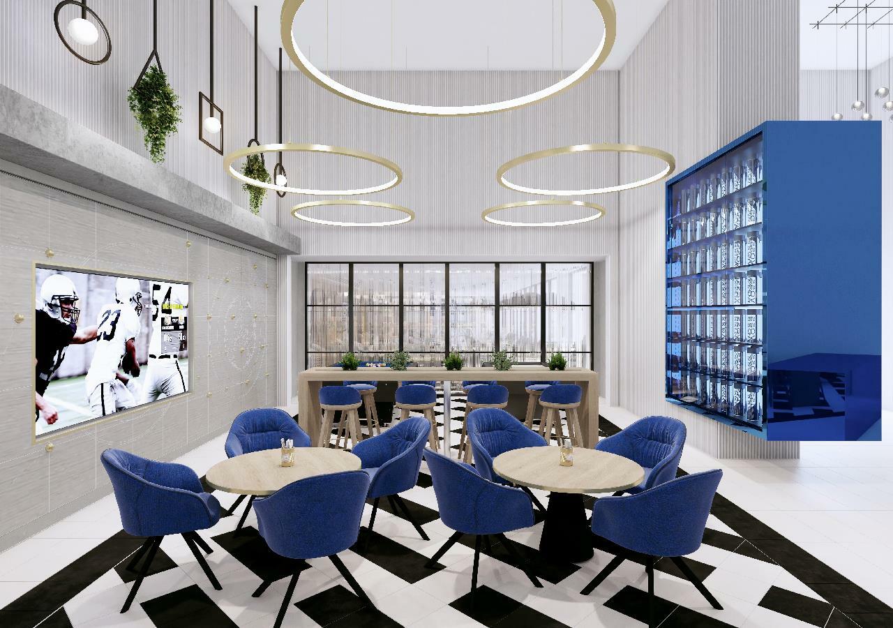 มิลเลนเนียม เอเตรีย บิสซิเนส เบย์ Aparthotel ดูไบ ภายนอก รูปภาพ The interior of the new lounge