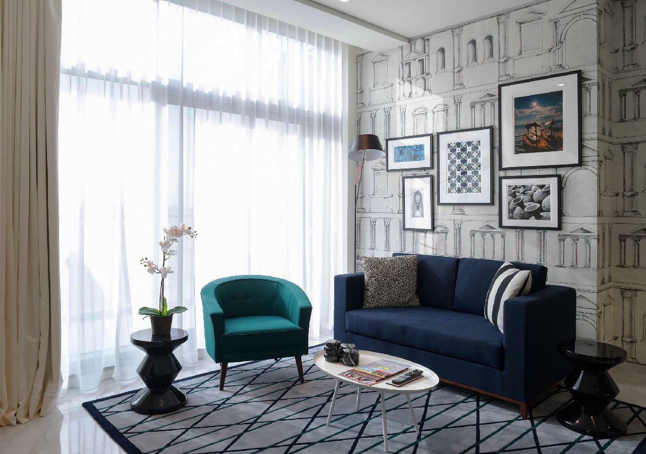 มิลเลนเนียม เอเตรีย บิสซิเนส เบย์ Aparthotel ดูไบ ภายนอก รูปภาพ A living room