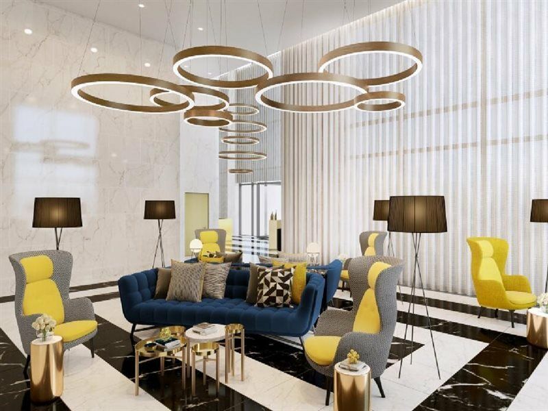 มิลเลนเนียม เอเตรีย บิสซิเนส เบย์ Aparthotel ดูไบ ภายนอก รูปภาพ The lobby of the hotel